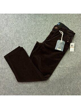 Democracy Absolution Straight Leg Corduroy Pants Women's Size 12P Dark Roast NWT